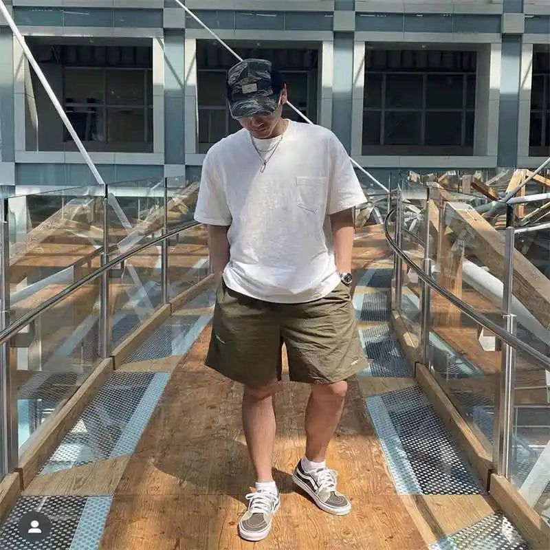 24SS Japanese Style Thin Breathable Beach Pants Nylon Waterproof Quick-dry Shorts