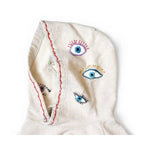 25SS New Arrival KAPITAL Hirata and Hongri Casual Eyes Fun Embroidery Cotton Loose Hooded Sweatshirt