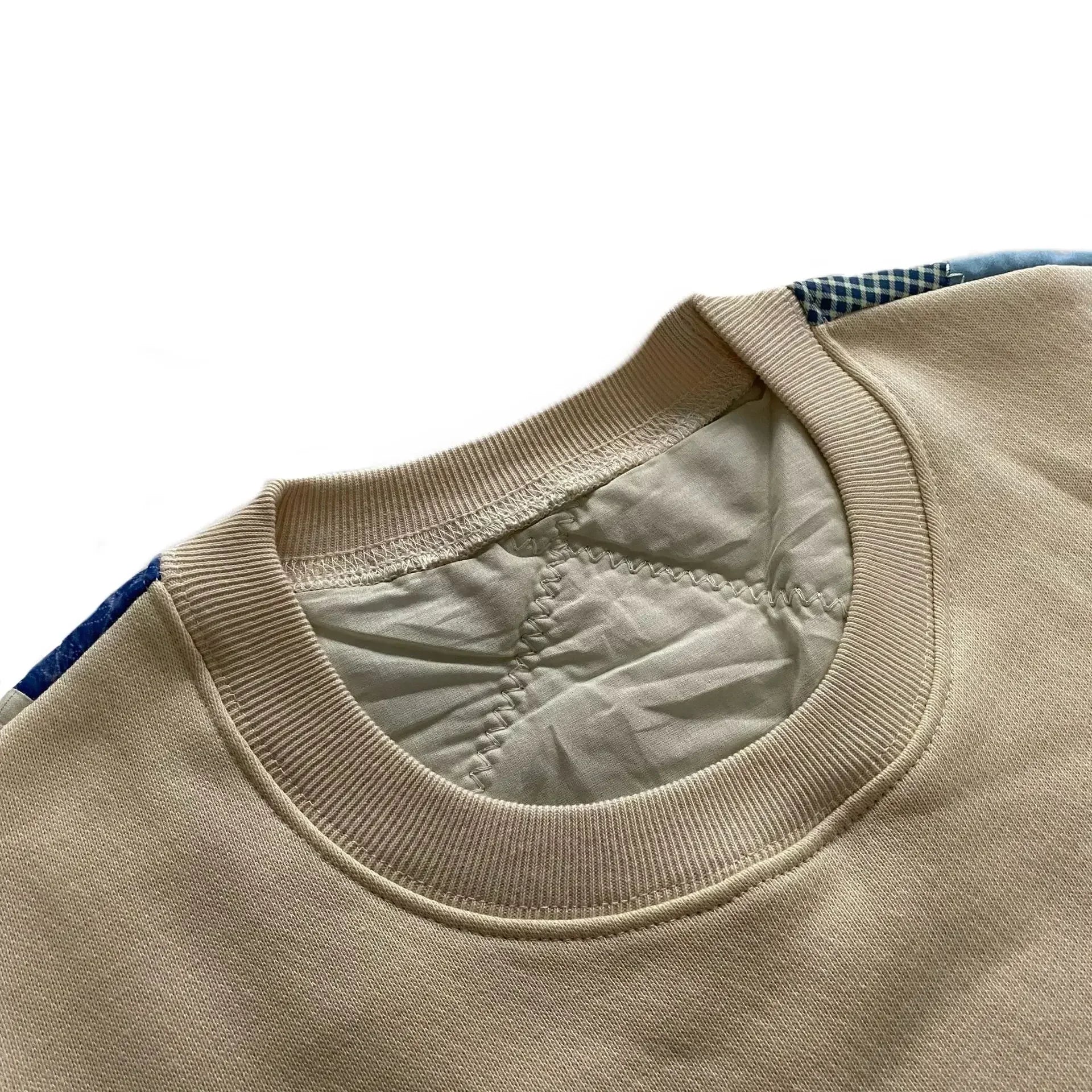 Kapital Vintage Non Hirata Hiroshi Back Patchwork Calico Loose Type Thick Men's Pullover Hoodie O-Neck Long Sleeve Sweatshirts