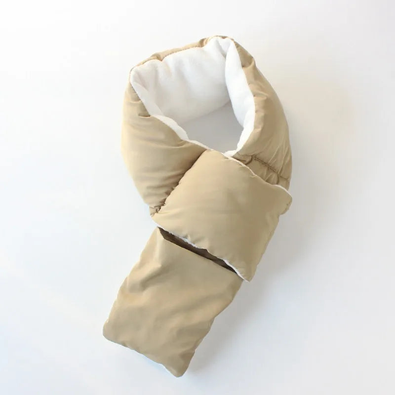 Japanese Autumn and Winter Men's and Women's  Scarves Thickened and Warm Fashionable Scarf Women's Cross Neck Cover