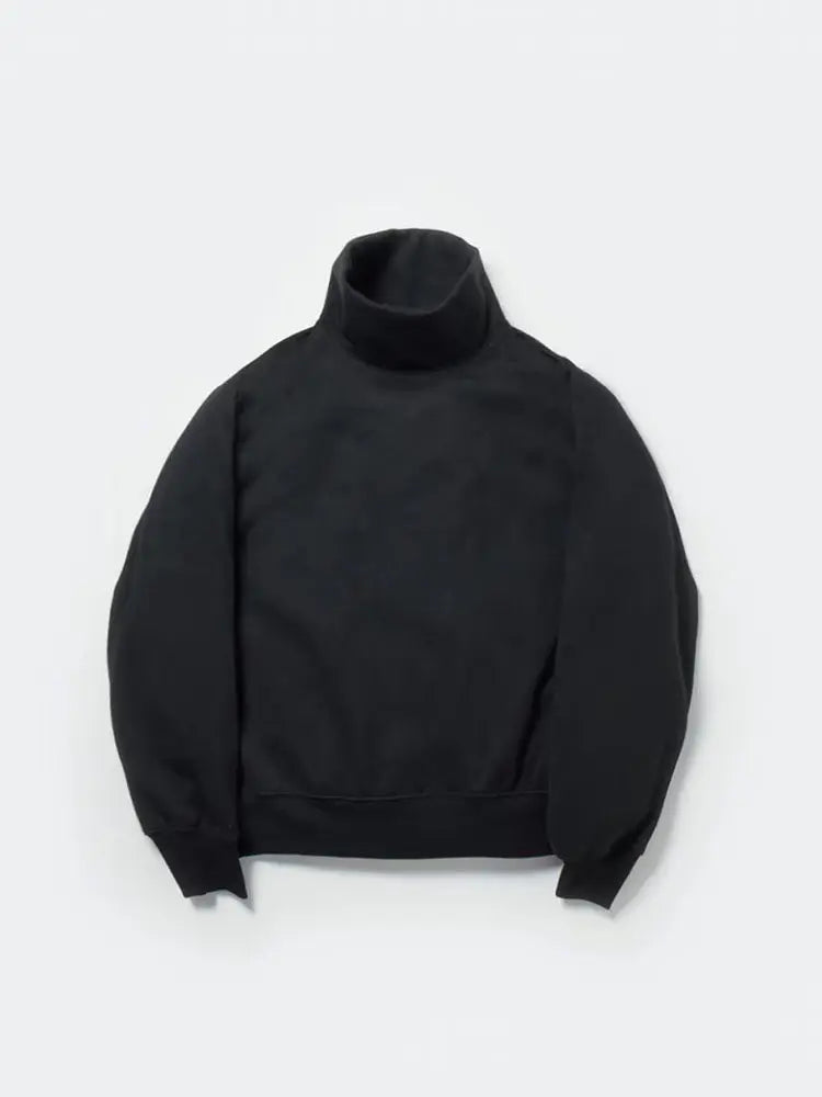 Japan Style DW PIER39 23AW Solid Color Retro High Neck Loose Pullover Sweatshirts for Men