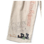 25AW KAPITAL Hirata and Hongri Retro Corduroy Washed Outdated Fun Printed Casual Capri Pants for Men New Arrival