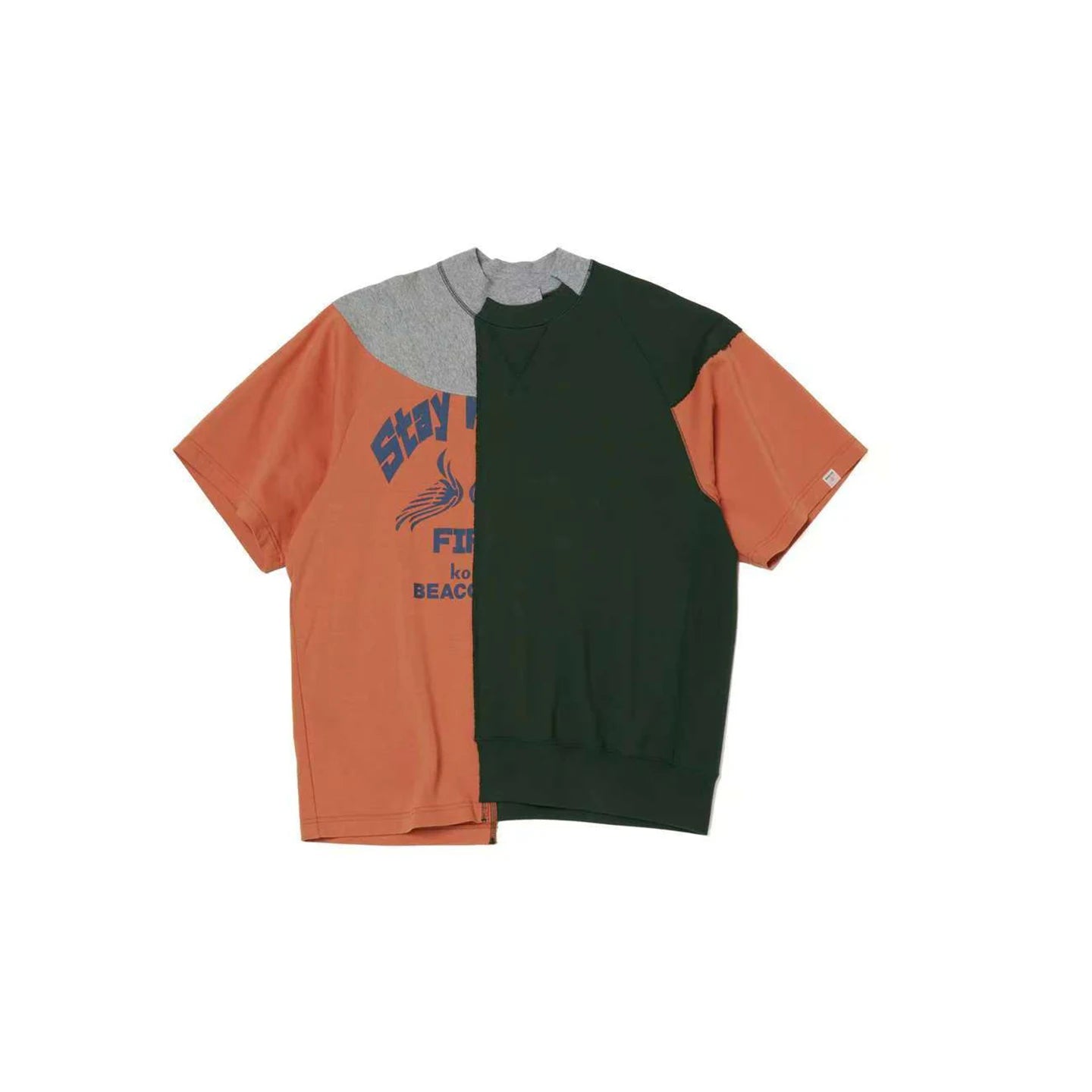 25SS Abe Run Japanese Retro Patchwork Printed Casual Short Sleeved T-shirt Women and Men Tees