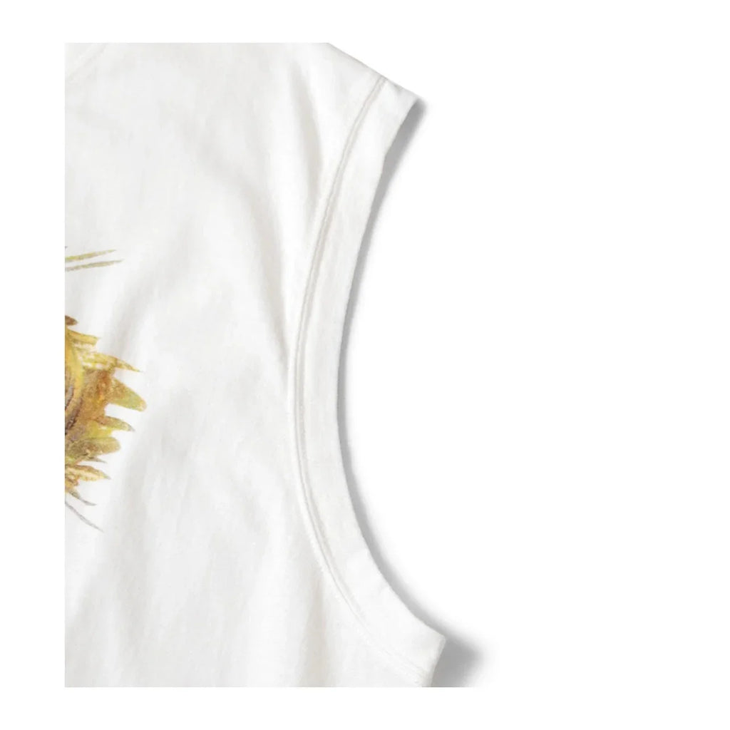 25SS KAPITAL Hirata and Hongri Style Tank Tops Casual Fun Printed Cotton Loose Round Neck Sleeveless Vest T-shirt