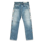 KAPITAL Hirata Kazuhiro Japan 24SS Classic Rivet Set Diamond Casual Cowboy Gemstone Craft Men Vintage Jeans Pants