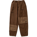 Japanese Retro Men's Water Washed Ripped Hole Patchwork Patch Embroidered Loose Straight Leg Pants for Men and Women