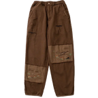 Japanese Retro Men's Water Washed Ripped Hole Patchwork Patch Embroidered Loose Straight Leg Pants for Men and Women