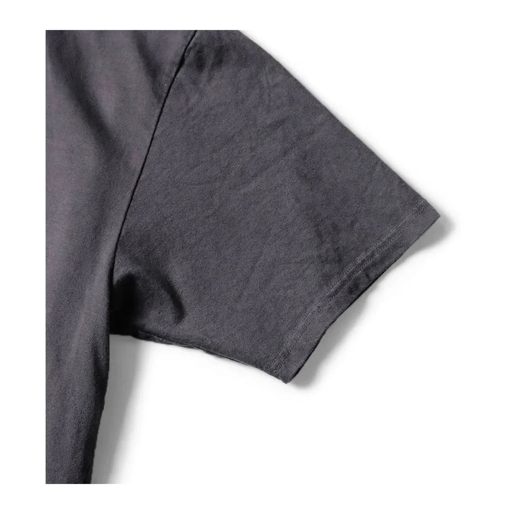 24SS KAPITAL Hirata and Hiroshi Japan Style T-Shirts Wax Dyed Washed Distressed Cracked Fun Printed Round Neck Loose Fitting T