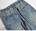 Logging Amekaji Wide Leg Workwear Jeans American Style Loose Straight Leg Casual Pants for Men