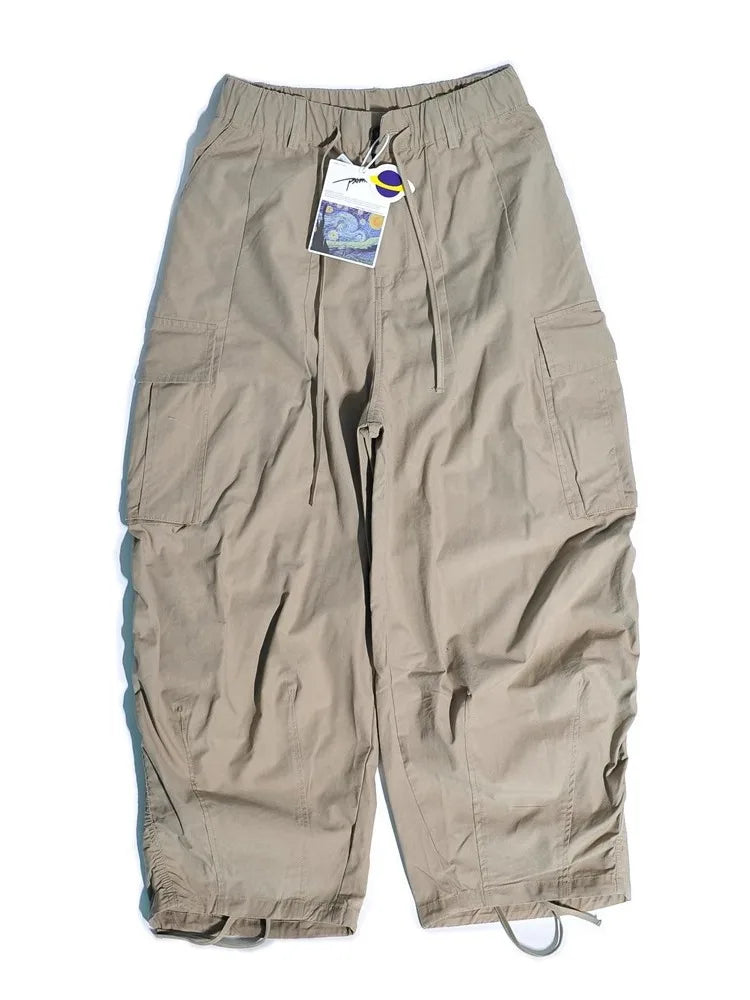 New Arrival Japanese Outdoor CityBoy Multi Pocket Loose Wide Leg Casual Cotton Leggings Pants for Men