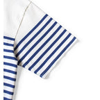 25SS KAPITAL Hirata and Hongri Casual Navy Style Fun Printed Loose Round Neck Short Sleeved T-shirt Men Striped T