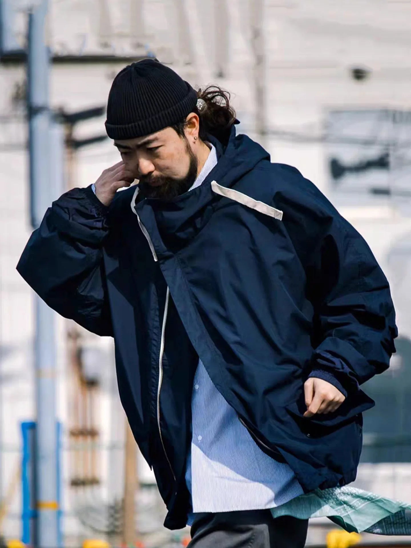 Nanamica Japanese Outdoor Windproof Waterproof Loose Casual Hooded Jacket Submachine Coat