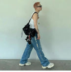 New 25ss Kapital Hirata japan Style Wash Heavy Industry Rivet Cowboy Gemstone Pants Men Fashion Wide Leg Jeans Hot Seller