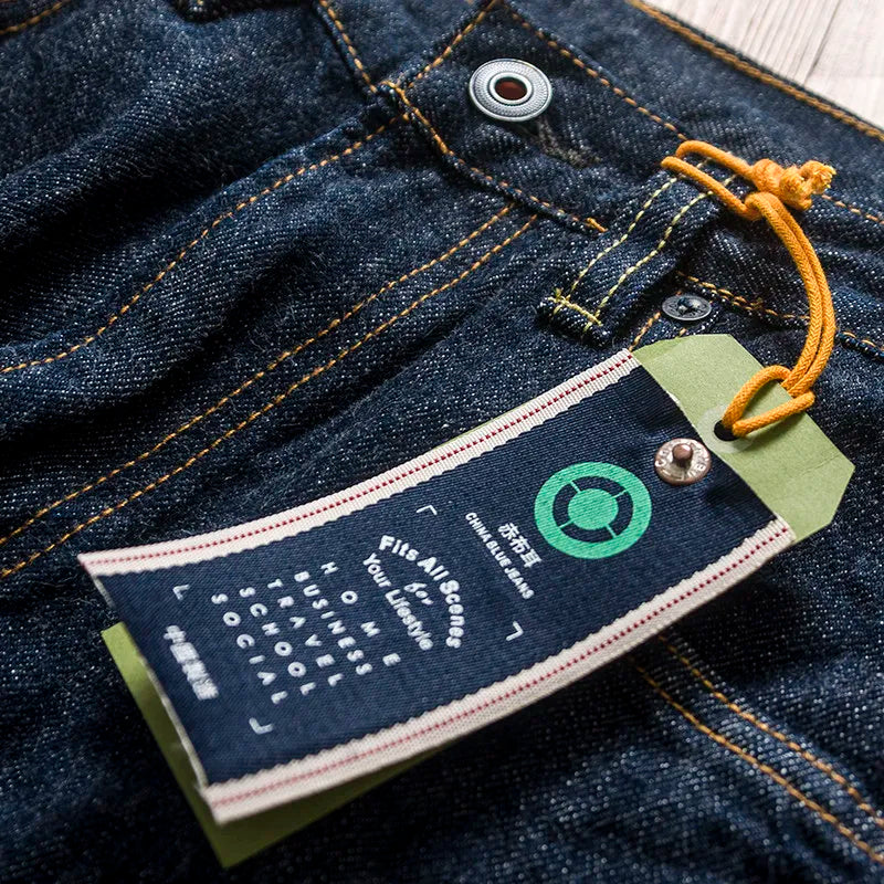 American Style New High-quality Fabric Jeans Loose Straight Leg Casual Amikaji Men's Pants