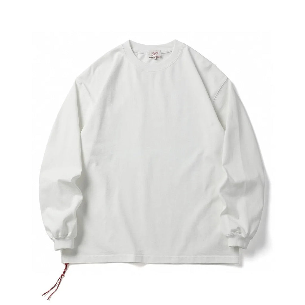 Vintage Long Sleeved T-shirt Men's and Women's Round Neck Base Shirt Autumn Loose Casual Retro Shoulder Down