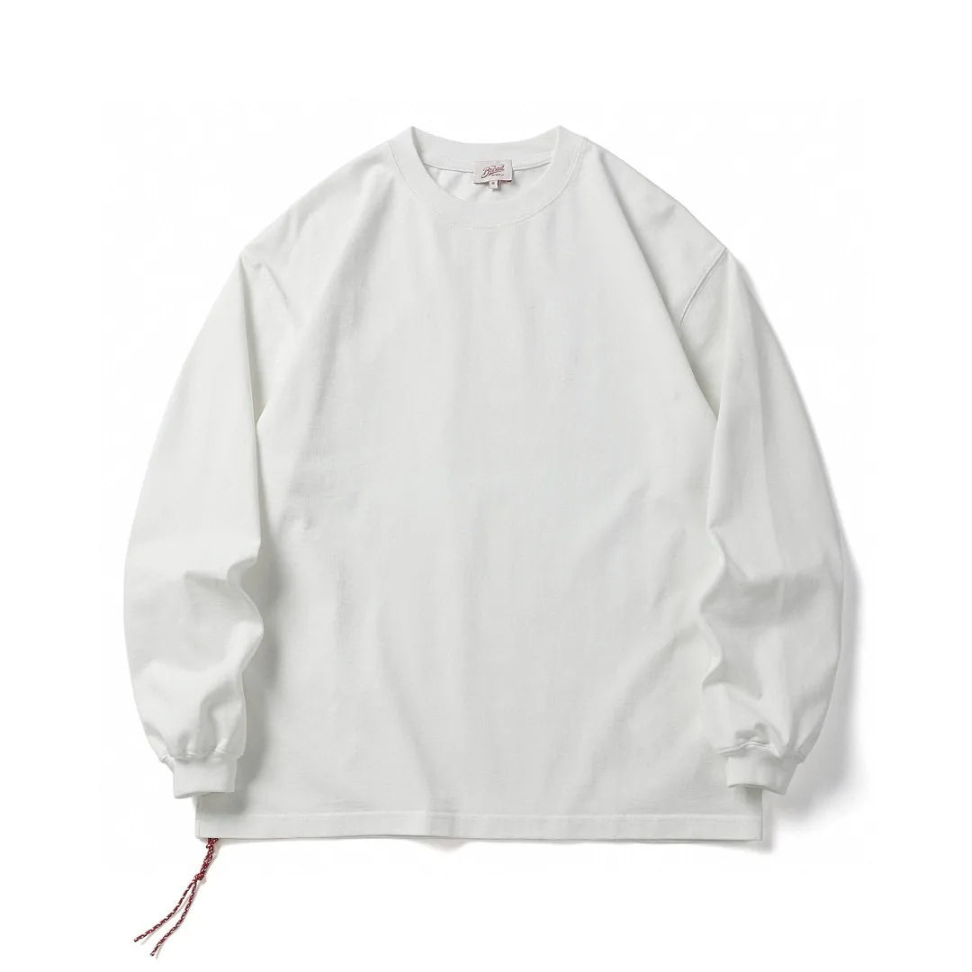 Vintage Long Sleeved T-shirt Men's and Women's Round Neck Base Shirt Autumn Loose Casual Retro Shoulder Down