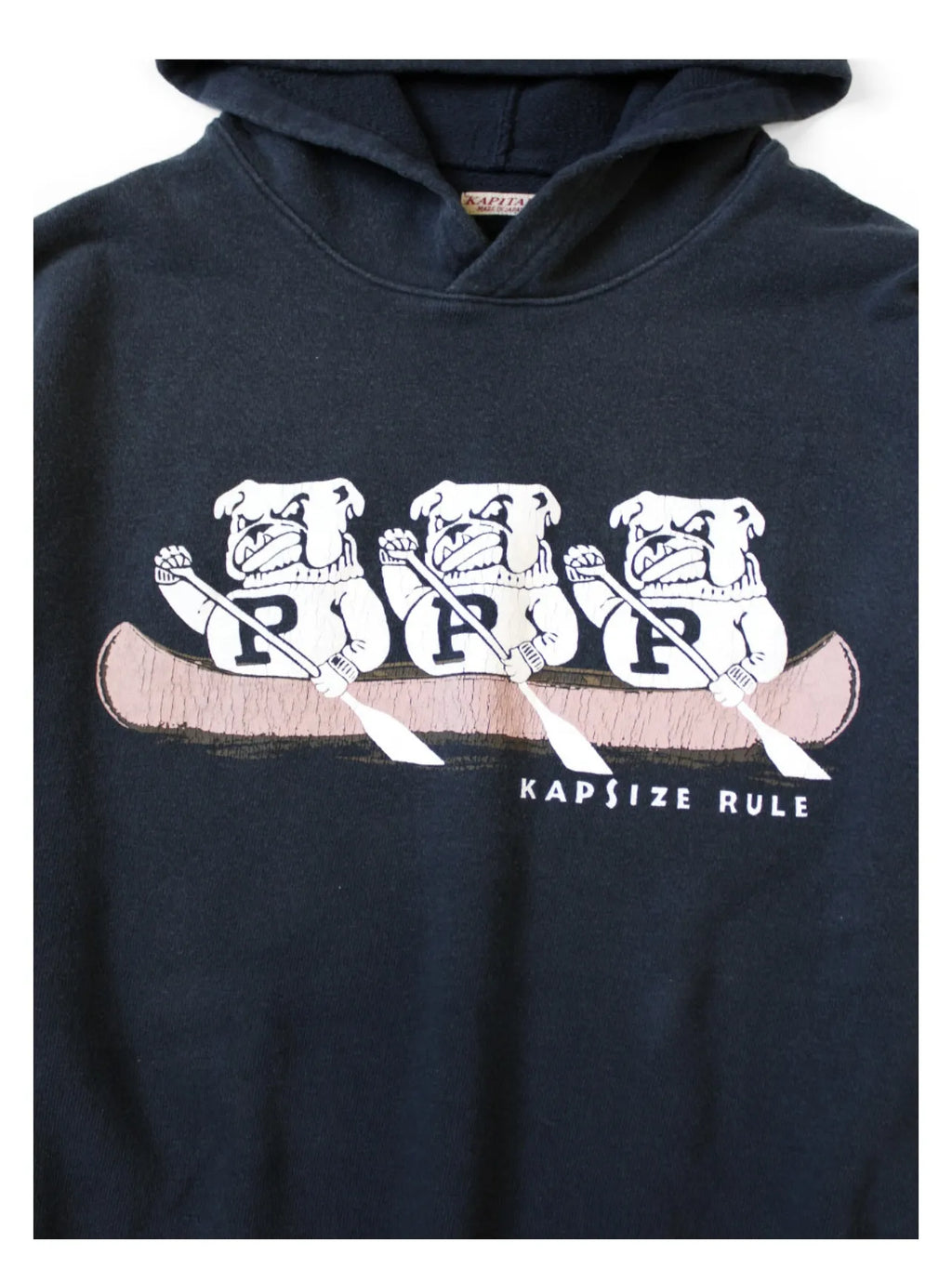 25AW KAPITAL Hirata Kazuhiro Japanese Casual Cotton Fun Print Loose Hoodie for Men Navy Pullover