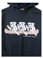 25AW KAPITAL Hirata Kazuhiro Japanese Casual Cotton Fun Print Loose Hoodie for Men Navy Pullover