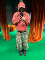 25AW KAPITAL Hirata Kazuhiro Japanese Style Wax Print Washed Damage Gem Hoodies Men Hooded Pullover