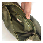 Kapital Japan Casual Style Shoulder Bag Army Green Sun Tide Canvas Single Diagonal Span Cow Leather Vagrant
