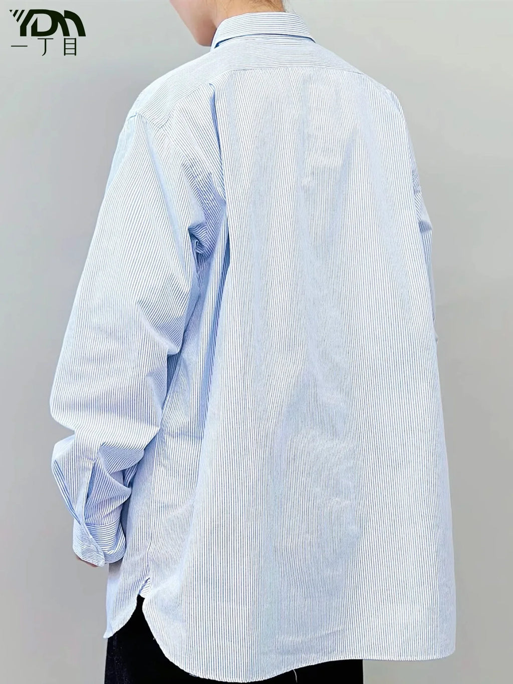 Nanamica Japanese-style Versatile Slim Stripe Long-sleeved Shirt  Couple's Loose-fitting Casual  Shirt for Men