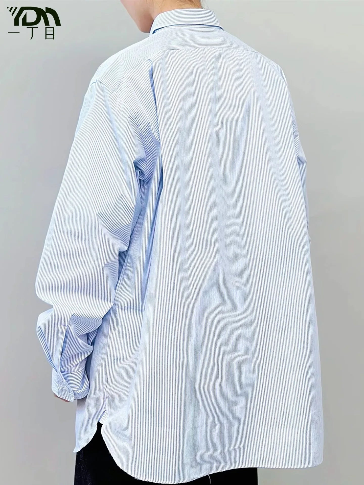 Nanamica Japanese-style Versatile Slim Stripe Long-sleeved Shirt  Couple's Loose-fitting Casual  Shirt for Men