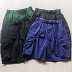 Japanese Outdoor Multi Pocket Workwear Shorts Summer Loose Lightweight Quick Drying Nylon Functional Casual Pants
