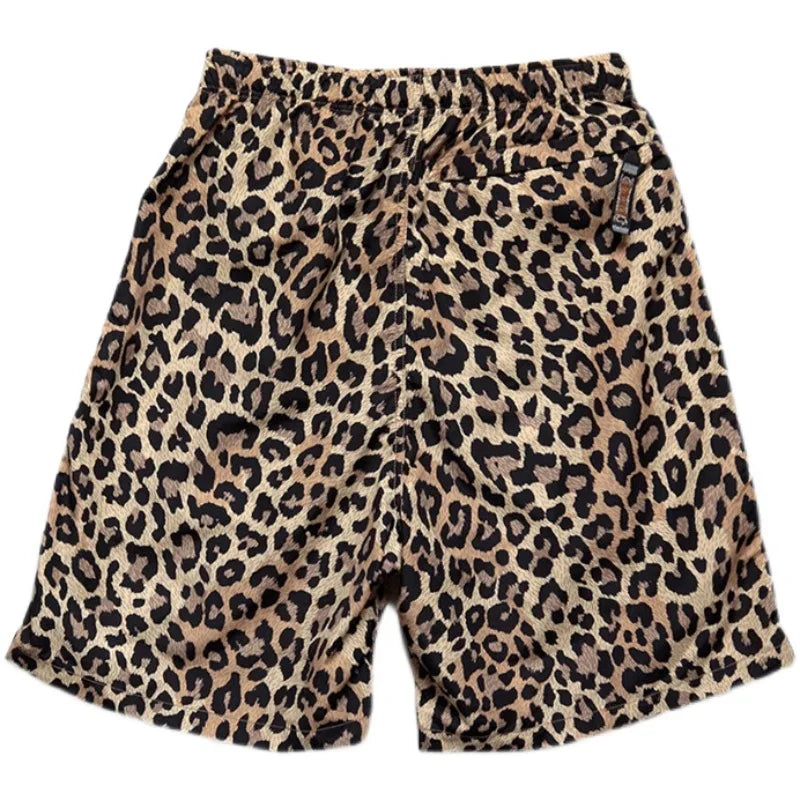 21SS KAPITAL Hirata Hirosu Dry Leopard Print Japanese Nylon Loose Men's and Women's Casual Shorts