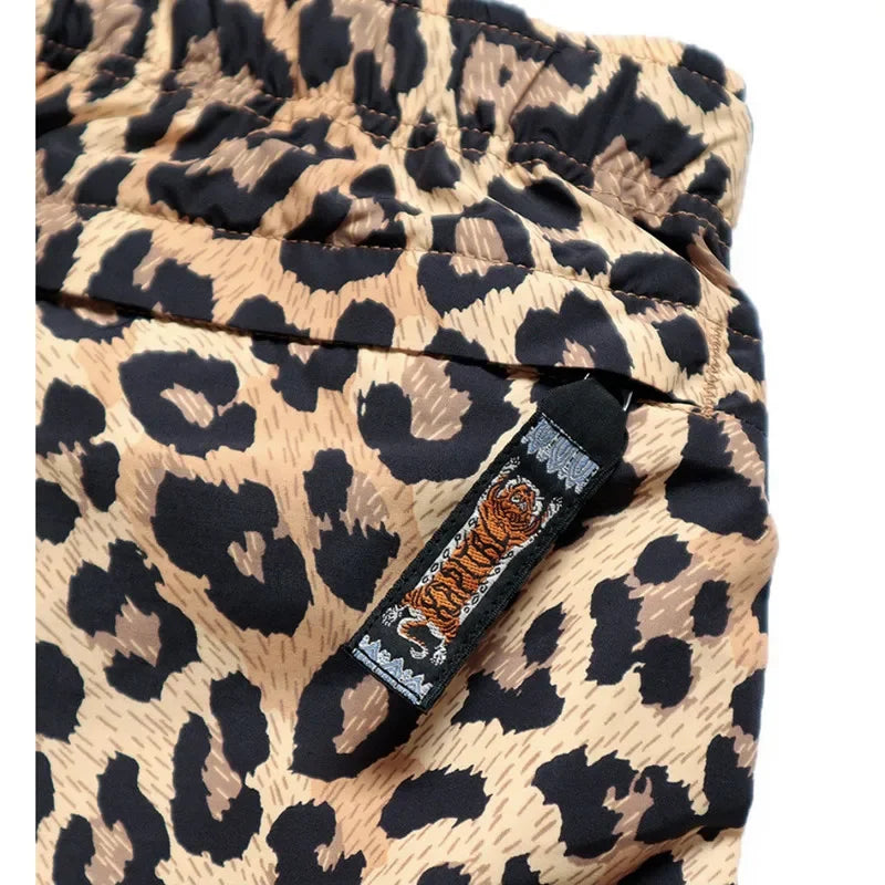 21SS KAPITAL Hirata Hirosu Dry Leopard Print Japanese Nylon Loose Men's and Women's Casual Shorts