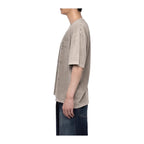 24SS MMY Japanese Casual Pure Cotton Tees for Men Round Neck Washed Retro Printed Short Sleeved T-shirt