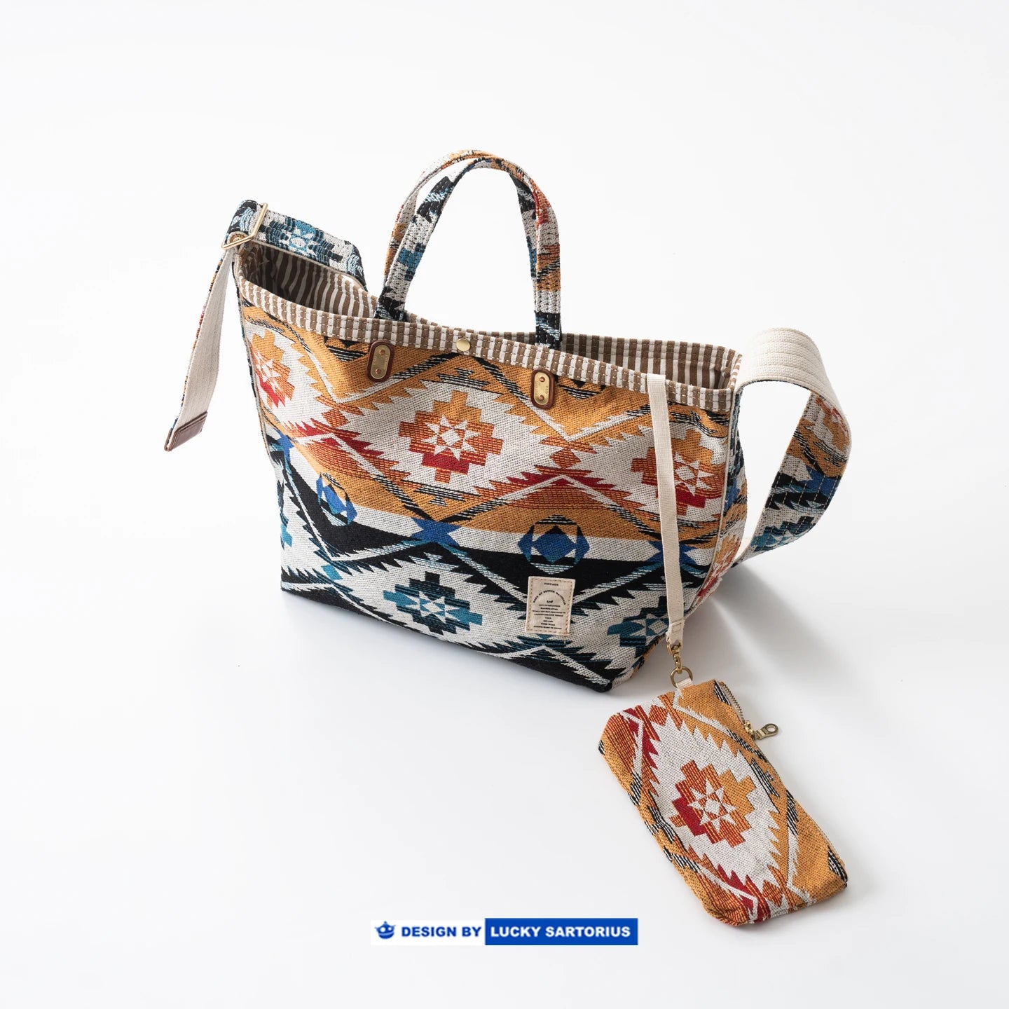 Japanese Retro Horner Ethnic Style Coarse Canvas Bag Crossbody Single Shoulder Handbag