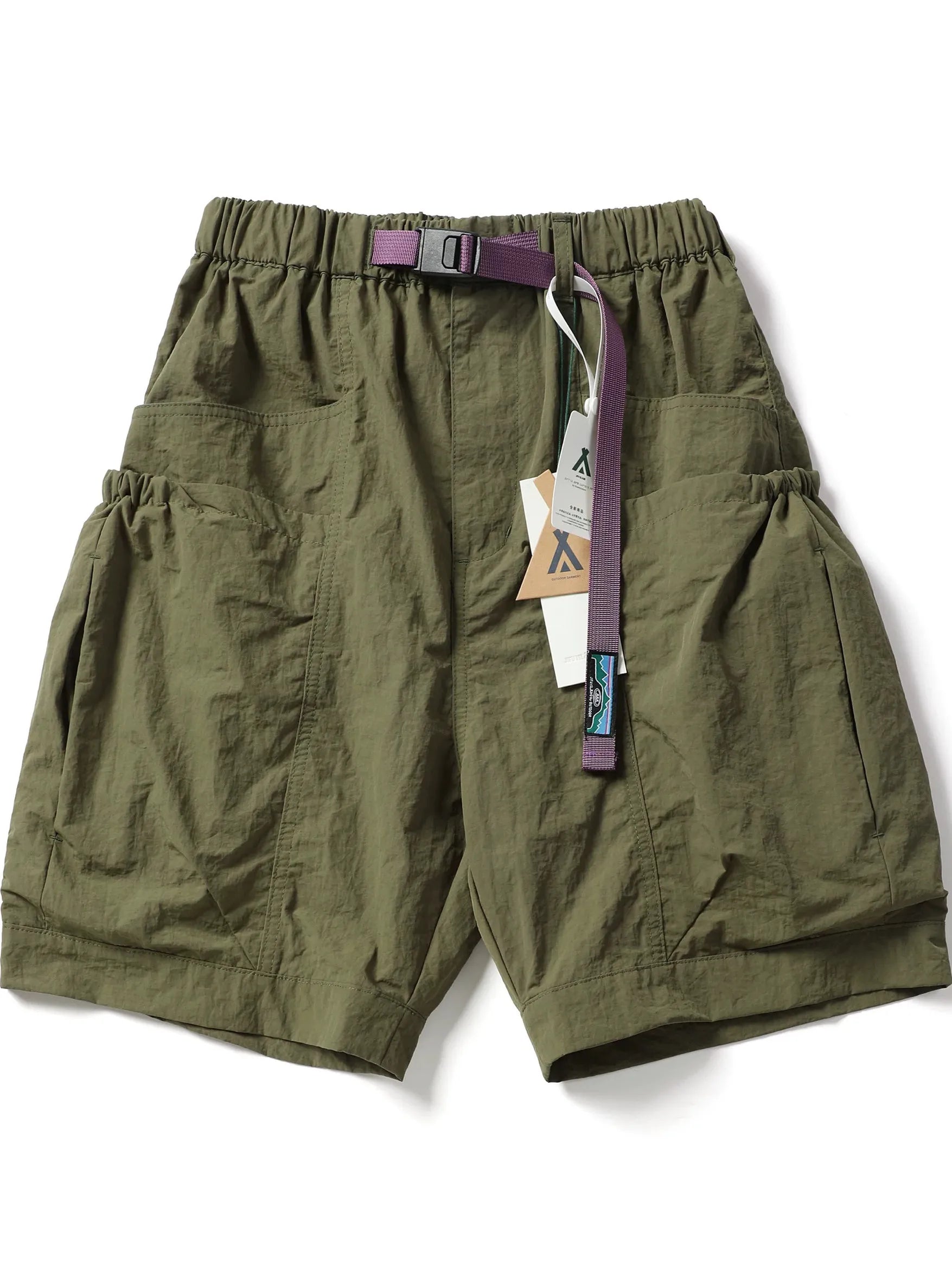 KAPITAL VINTAGE Japanese Retro Large Pocket Bag Short Multi Pocket Men's and Women's Loose Straight Tube Shorts