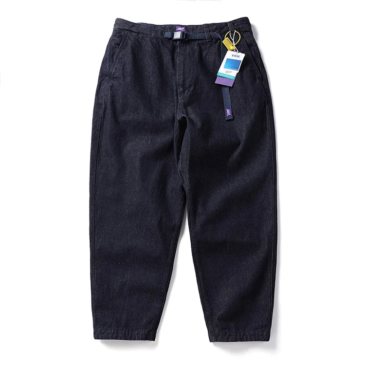 Japanese Trend Cityboy Jeans Retro Washed Workwear Pants Men's Loose Slightly Tapered Pants