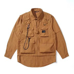 Japanese Retro Detachable Multifunctional Outdoor Three in One Windproof and Waterproof  Long Sleeved Shirt Men's Jacket