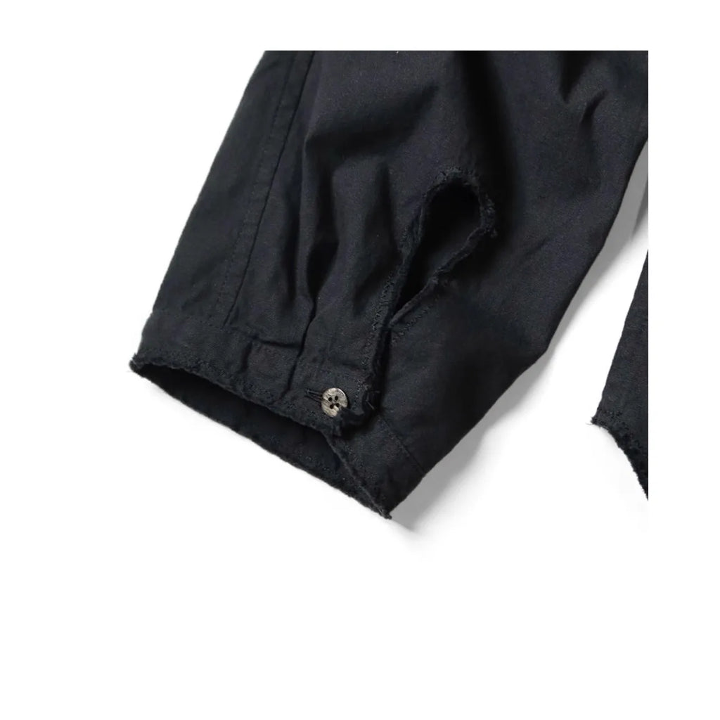 25AW KAPITAL Hirata Kazuhiro Casual Cotton Linen Double Bag Irregular Breasted Loose Long Sleeved Shirt for Men