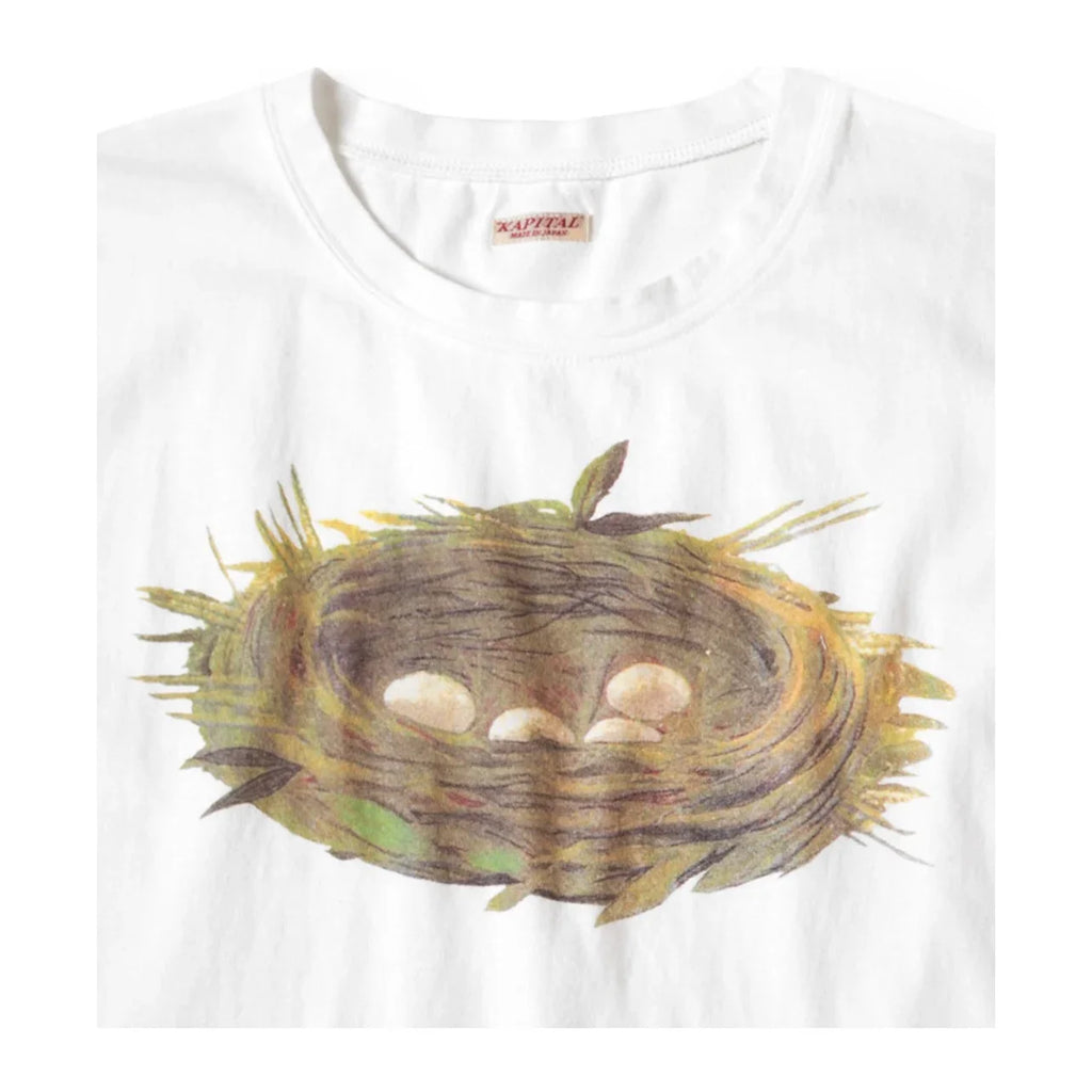 25SS KAPITAL Hirata and Hongri Style Tank Tops Casual Fun Printed Cotton Loose Round Neck Sleeveless Vest T-shirt