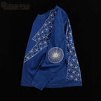 KAPITAL Hirata Kazuhiro's New Japanese Blue Dye Embroidered Lightning Retro Trend Casual Long Sleeved T-shirt for Men