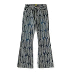 New Japanese Style Kapital Hirata and Hiroshi Casual  Men's Women's Loose Denim Jacquard Feather Flared Pants Versatile