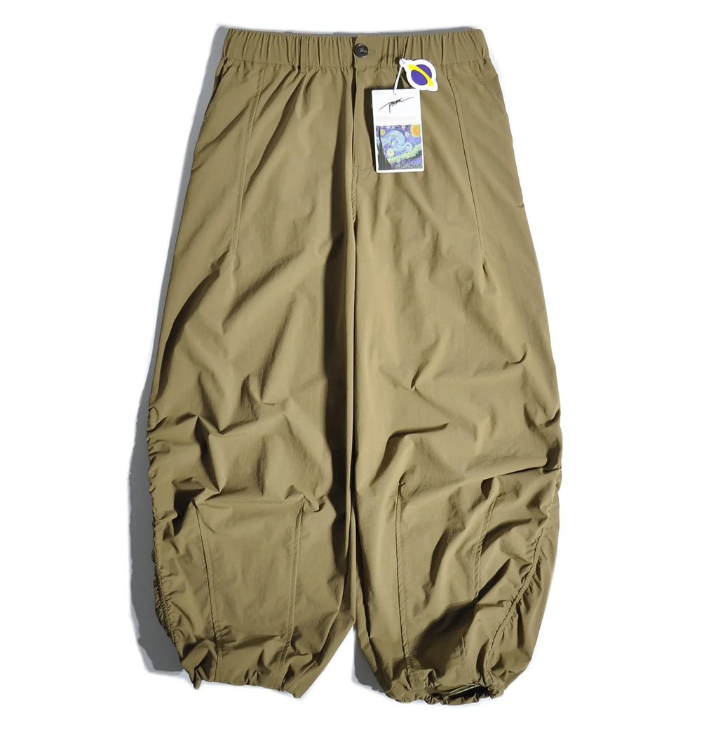 Japanese Outdoor Quick Drying Wide Leg Pants with Loose Straight Leg and Hanging Silhouette Leg Binding Pants