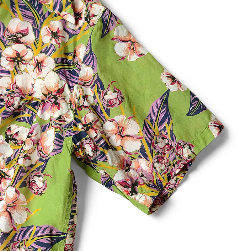 24SS KAPITAL Hirata Style Floral Print Japanese Full Printed Casual Short Sleeved Shirt for Men and Women