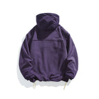 Japanese Retro Fleece Couple Pullover Top Casual Hooded Sweatshirt Men's and Women's Plus Fleece Jacket